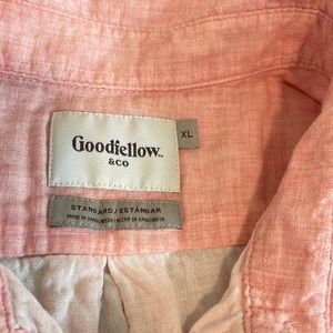 Pink button up shirt